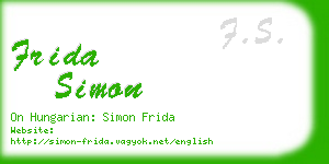 frida simon business card